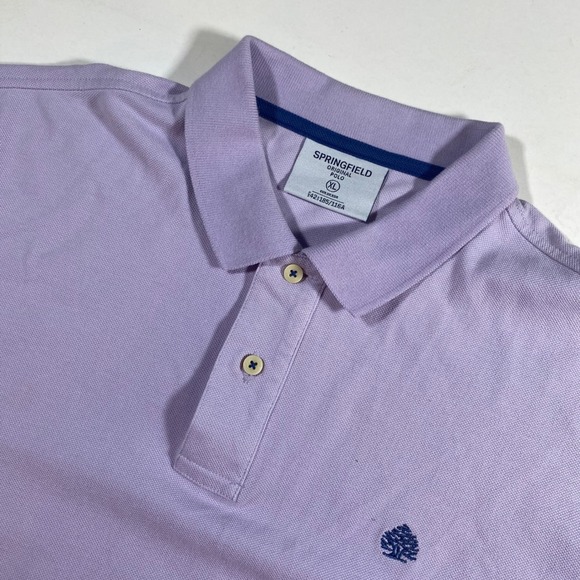 Springfield Original Polo Shirt Mens XL Purple Short Sleeve Casual Top - Picture 1 of 6